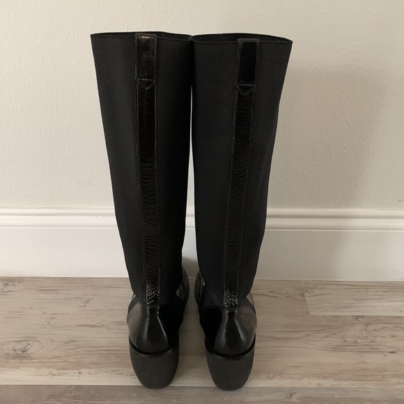 Donald J. Pilner Neda Patent Leather Wedge Boots - Picture 5 of 9